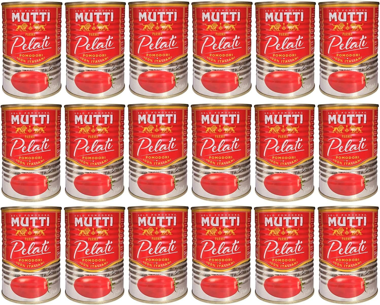 Mutti Pomodori Pelati Prugna Pelati 100% Italiano 18 x 400g