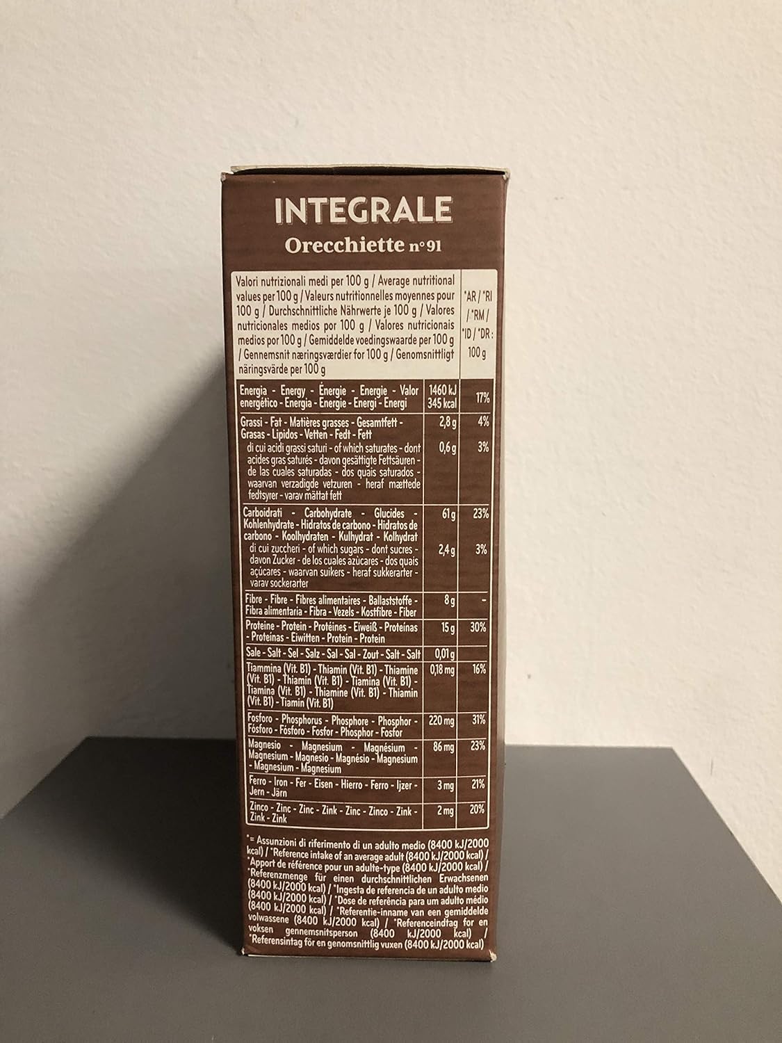 Orecchiette Integrali De Cecco - Pasta di semola integrale 500g