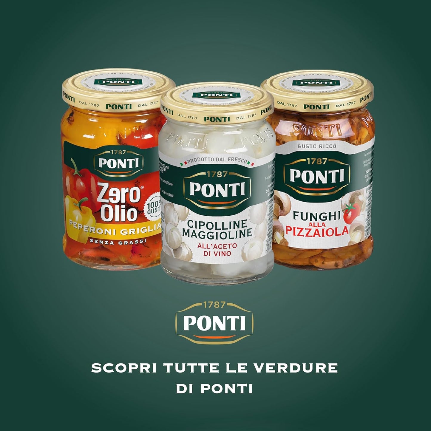Ponti, Capperi Al Sale, Ottimo Antipasto Ideale per Realizzare Ricette Classiche e Saporite, Ideale anche per Arricchire Insalate, 100% Made in Italy, 12 Vasi da 125 g