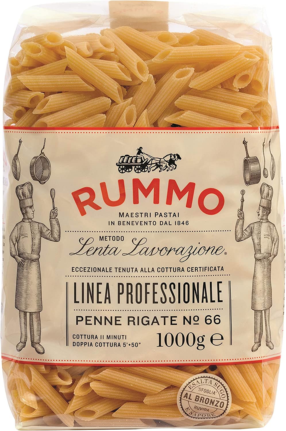Rummo Lenta Lavorazione Penne Rigate N.66, 1000g