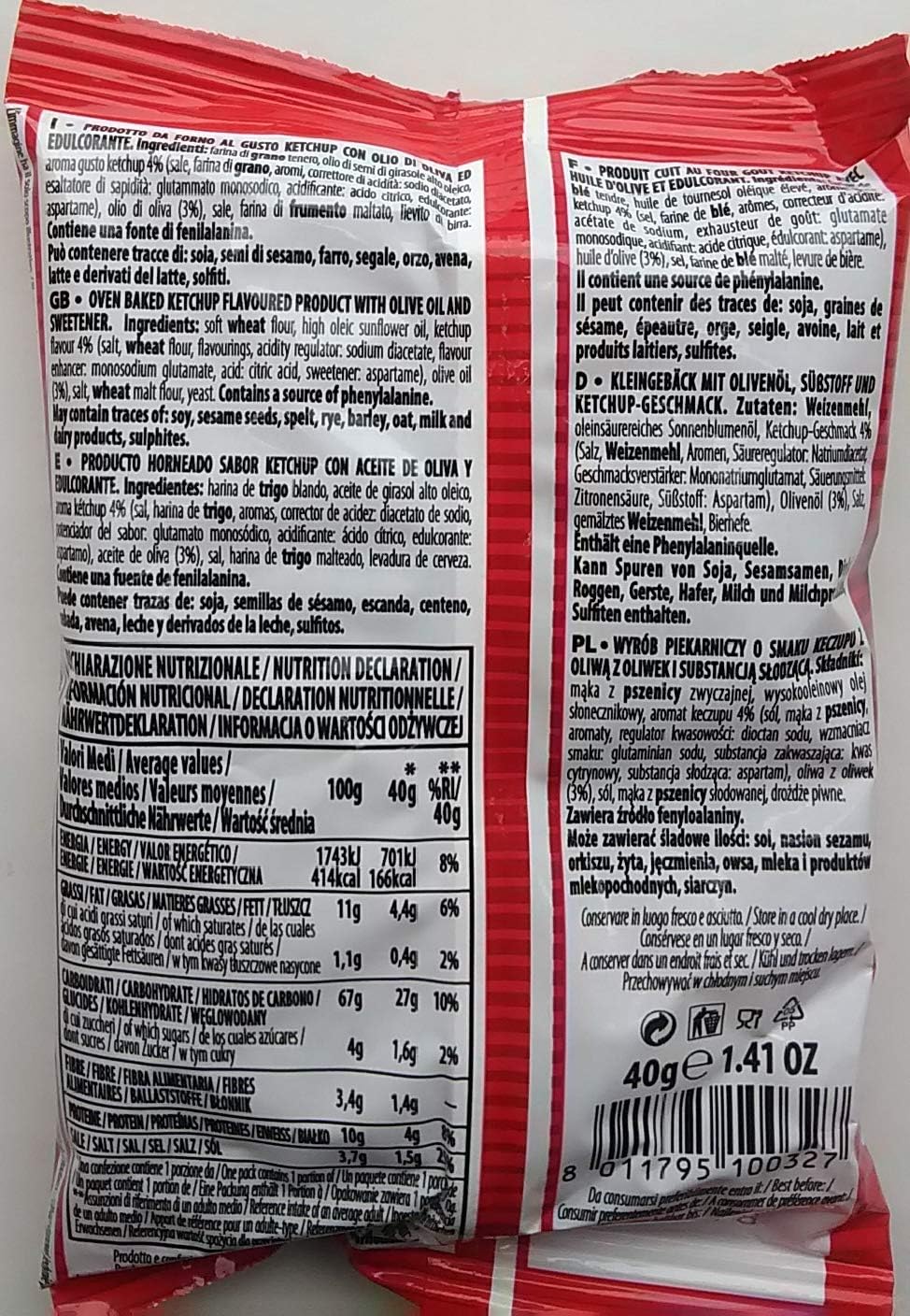 Croccantelle Forno Damiani gusto ketchup 10pz