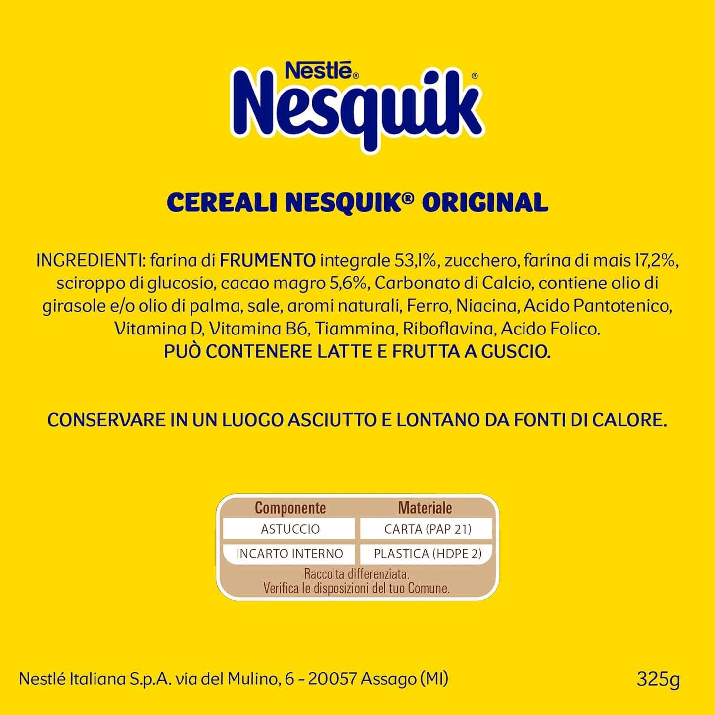 NESQUIK Palline Cereali Integrali al Cacao 375 g