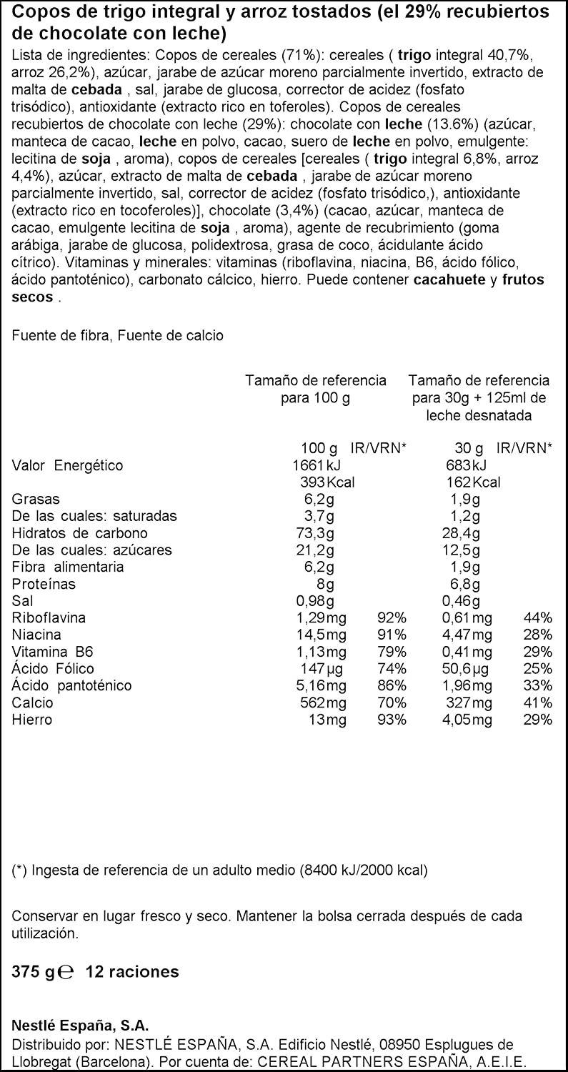 Cereales Nestlé Fitness Chocolate 375 gr