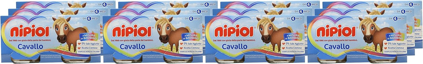 Nipiol Omogeneizzato Cavallo, 80 g, Confezione da 24