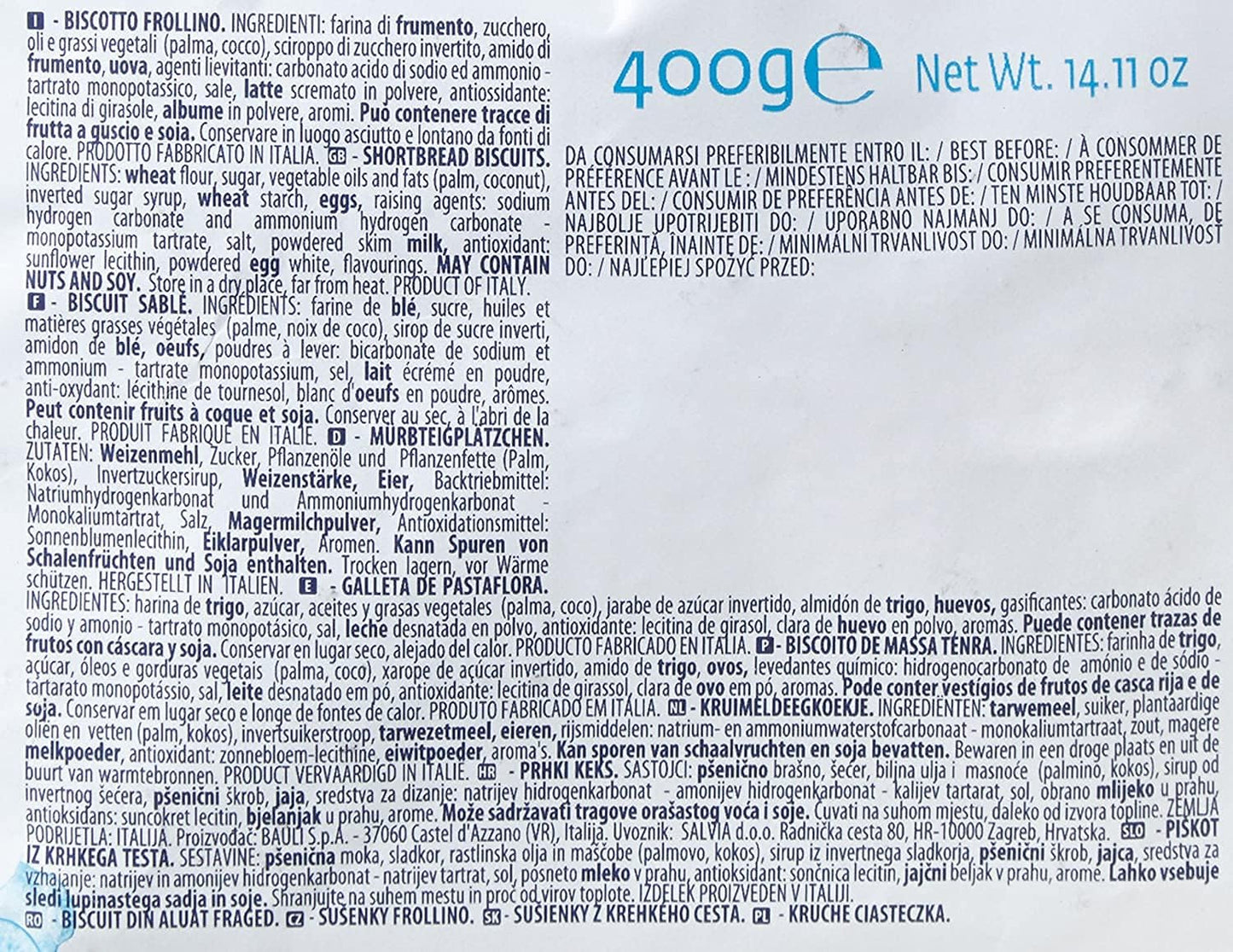 Doria - Bucaneve Classico - Biscotti Ideali per la tua Colazione o Merenda - 12 Confezioni da 400 gr Ciascuna