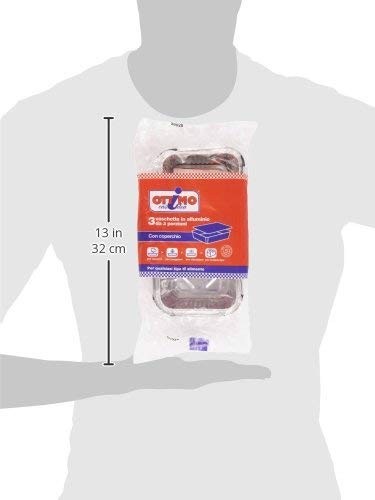 Ottimo - Vaschetta In Alluminio Da 3 Porzioni, Con Coperchio - 3 Pezzi