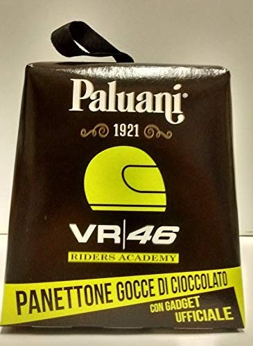 PANETTONE GOCCE DI CIOCCOLATO MINI PALUANI VALENTINO ROSSI VR 46 RIDERS ACADEMY 80g + GADGET UFFICIALE