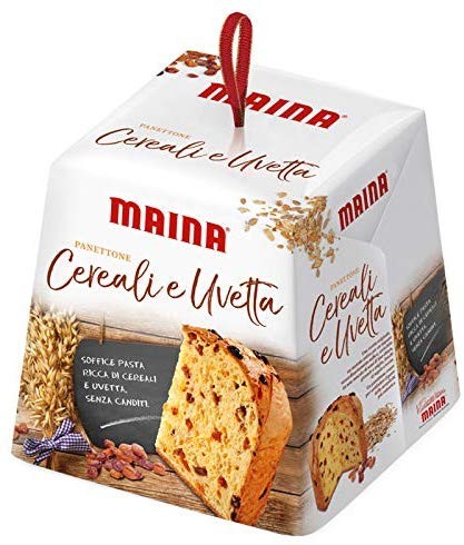 PANETTONE MAINA CEREALI E UVETTA 750 GR UVA SULTANINA E SENZA CANDITI NATALE