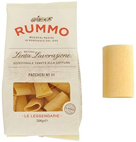 PASTA RUMMO 500 GR LE PACCHERI N° 111 LEGGENDARIE PASTIFICIO RUMMO FORMATI SPECIALI