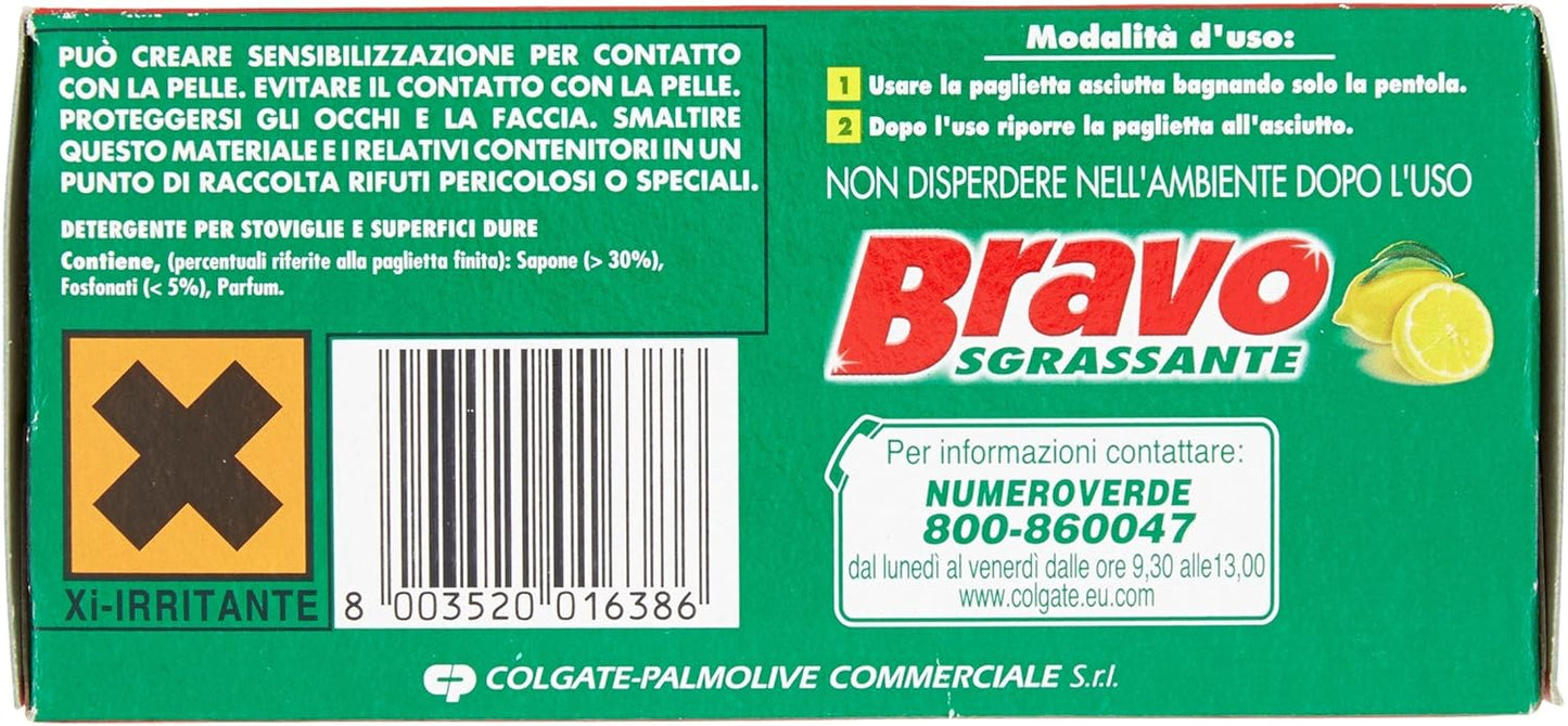 Bravo Pagliette Sgrassante - 1 Pacco da 30 x 7 - Totale: 210