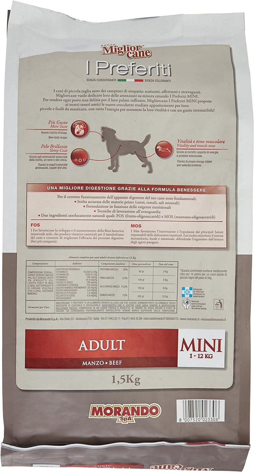 Miglior Cane Adult Mini Manzo, 1500g