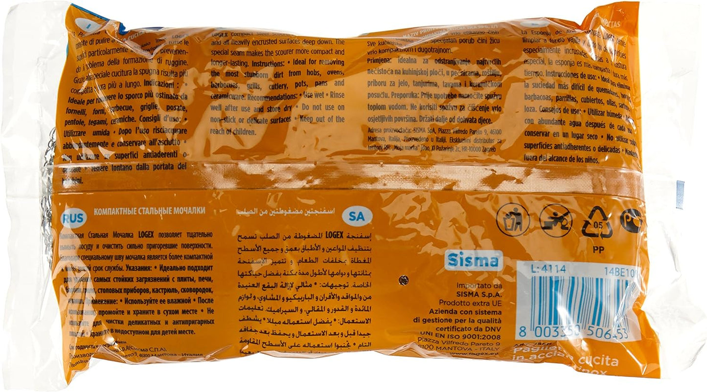 Logex Spugna Acciaio Pz.2