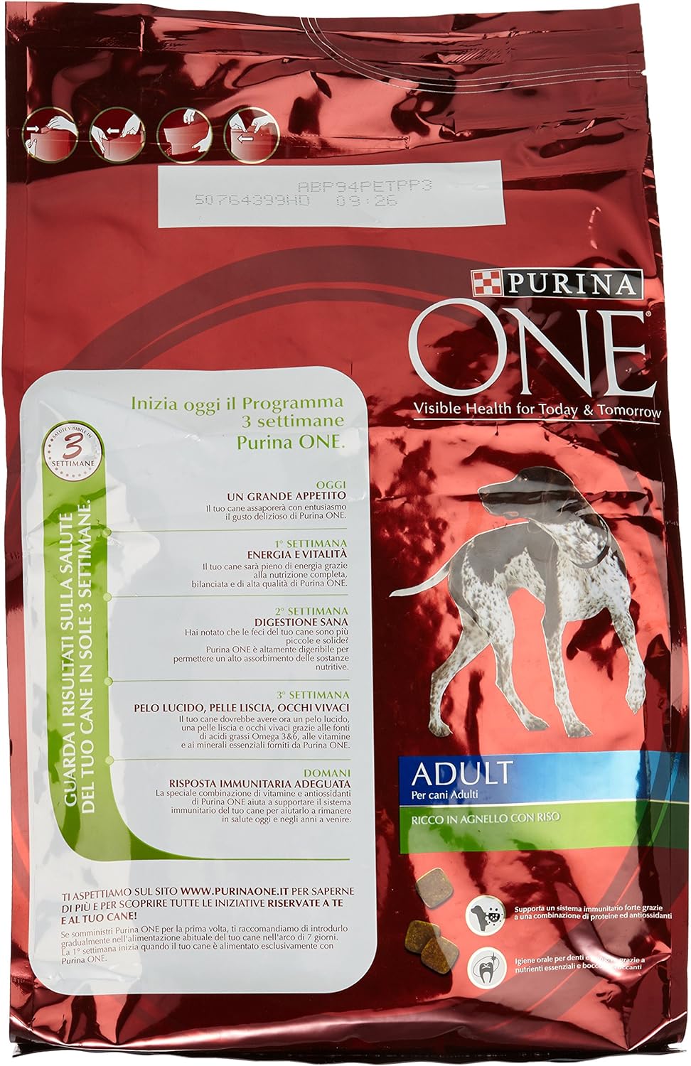 Purina One Adult Crocchette Cane Agnello e Riso 3Kg