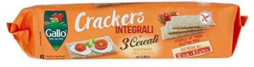 Riso Gallo Crackers Integrali - Pacco da 1 x 180 gr - Totale: 180 gr, Senza glutine