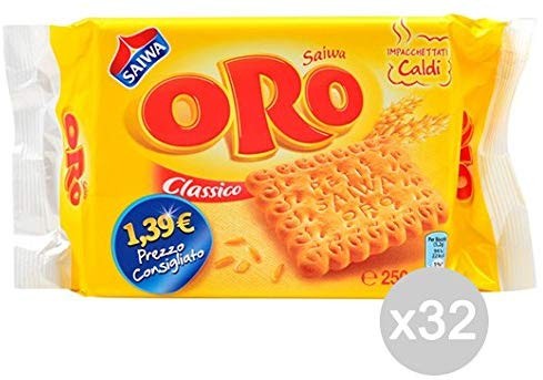 Saiwa Set 32 Biscotti Oro Flash 1,49 Gr250 4048465 per Colazione E Merenda