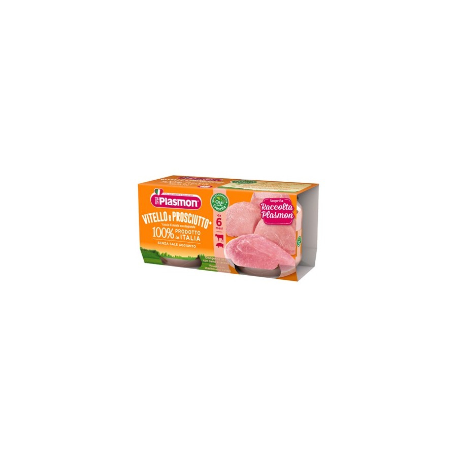 PLASMON OMOGENEIZZATO CARNE GR.80X2 VITELLO/PROSCIUTTO COTTO