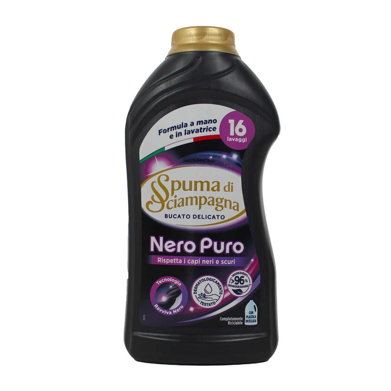 12 x SPUMA DI SCIAMPAGNA Mano&Lav.Liqu.Nero Puro Cl.Rose 16 Dosi 800 ML