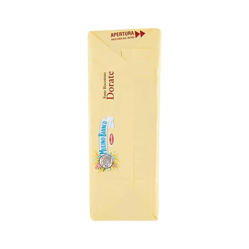 4X Mulino Bianco Fette Biscottate Dorate Classiche, Croccanti e Friabili al Punto Giusto 630g [BOX da 4 Confezioni]
