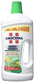 Amuchina Pavimenti - Detergente liquido al limone, 1,5 l, 3 pezzi