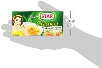 STAR Il Mio Dado Classico, Ricco di Sapore, Verdure e Olio Extravergine d'Oliva, 20 Dadi, 200gr, senza conservanti, senza lattosio e senza glutine. Ottimo insaporitore per ogni ricetta.