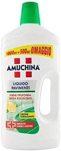 6 X amuc Hina Pavimenti Detergente per pavimenti Detergente detersivo liquido Limone 1,5 L