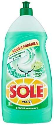 3 x Sole piatti verde limone Water Detersivo per lavastoviglie 1100 ml