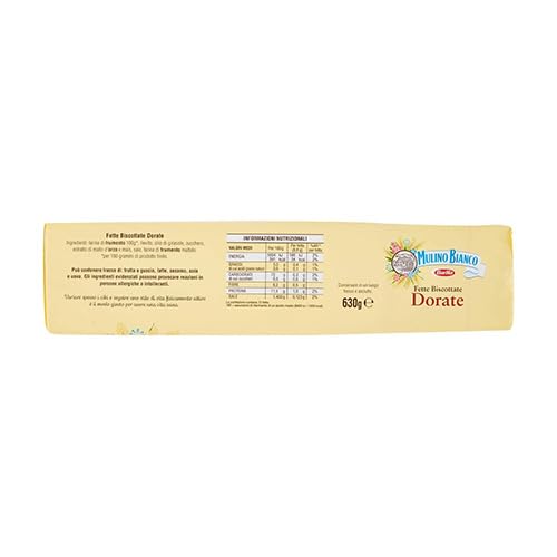 4X Mulino Bianco Fette Biscottate Dorate Classiche, Croccanti e Friabili al Punto Giusto 630g [BOX da 4 Confezioni]