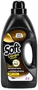 4 PZ SOFT LAVATRICE LIQUIDO 45 LAVAGGI 2,5 LT NERO TOTALE [10 LITRI]