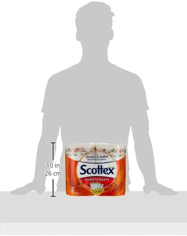 Scottex Quanto Basta; Carta Cucina Opzione Mezzo Strappo; 2 Maxi Rotoli, 2 unità