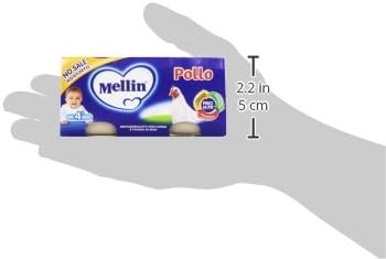 Mellin - Alimento per l'infanzia, omogenizzato con carne di pollo e farina di riso - 160 g 2 vasetti