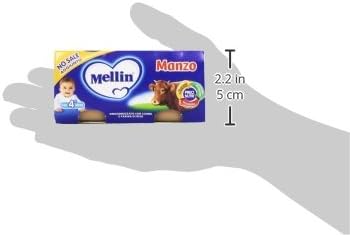 Mellin, Omogenizzato con Carne di Manzo e Farina di Riso, 2 x 80g