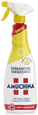 AMUCHINA 6 Pezzi SGRASSATORE IGIENIZZANTE Spray 750ML.Profumo di Limone [ Totale 4500 ml ]