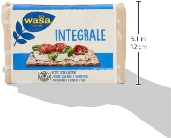 Wasa Integrale, Cracker Integrali e Ricchi di Fibre, 270 g, Extra-Sottili (Confezione da 6)