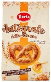 Doria Biscotto Frollino Integrale della Nonna, con Farina Integrale, Miele e Zucchero di Canna - sacco 350gr