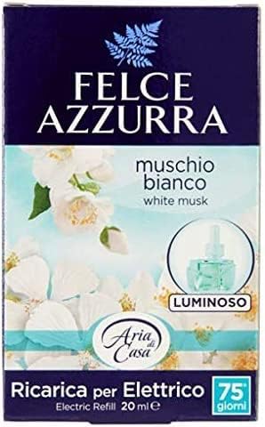 Felce Azzurra Aria Casa - 12 deodoranti per ambienti, ricaricabili per diffusore, 20 ml, colore: Bianco