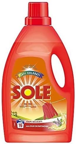 Sole Detersivo per Bucato in Lavatrice e a Mano, Tutti Colori con Agenti Cattura Colore, Lana e Delicati, 16 Lavaggi, 1000ml