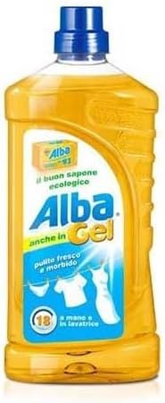 Det Alba Gel Sapone per Lavatrice e Lavaggio a Mano 1 Litro Confezione da 6 (6 L Totale)