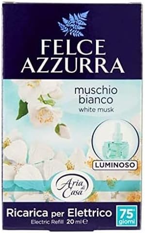 Felce Azzurra Aria Casa - 3 deodoranti per ambienti, ricaricabili per diffusore, 20 ml, colore: Bianco