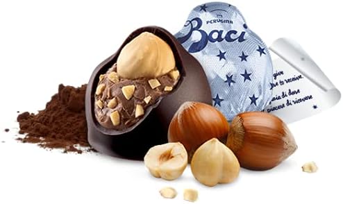 Baci Perugina Classico Cioccolatini Fondente Luisa con Gianduia Nocciola, 125g