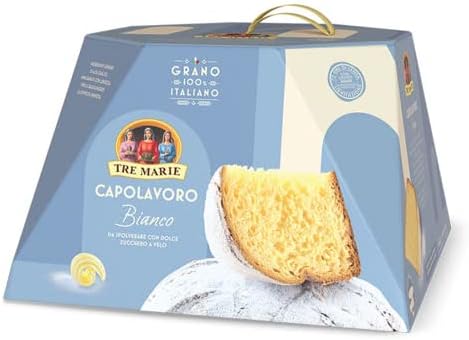 Tre Marie, Panettone Capolavoro Bianco Grano 100% Italiano, 800 g con Portachiavi - New Restyling 2022