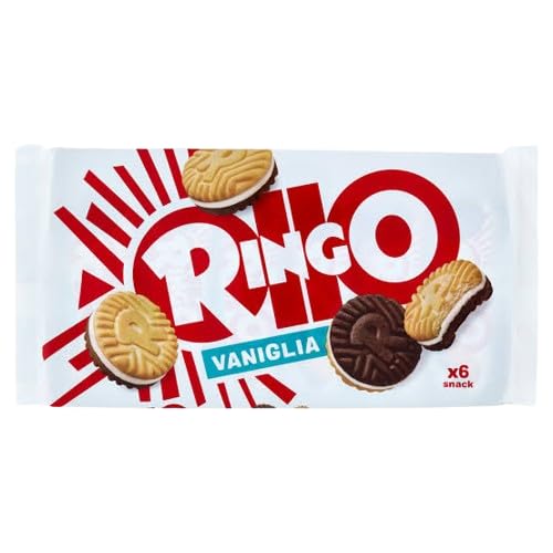 3X Confezioni Per Pavesi Ringo Vaniglia 330 g x 3 | Biscotti Farciti con Crema al Gusto di Vaniglia | Formato Famiglia | 990 g Totali | 18 Porzioni