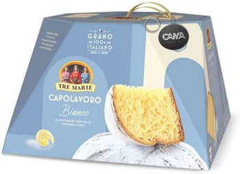 Tre Marie, Panettone Capolavoro Bianco Grano 100% Italiano, 800 g con Portachiavi - New Restyling 2022