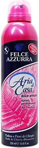 6 X Felce Azzurra Aria di Casa Profumatore per ambienti Talco e fiori di ciliegio 250 ML