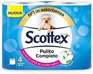 SCOTTEX IGIENICA PULITO COMPLETO 4 ROTOLI MAXI