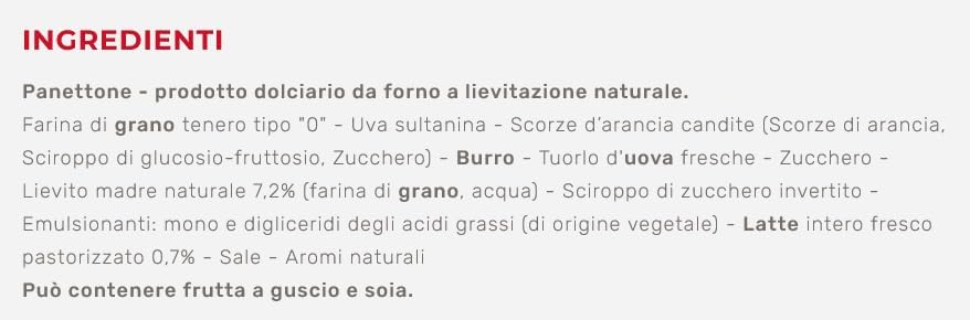 Maina il Panettone Buono e Soffice con Canditi e Uva Sultanina 1000g 1kg - Natale 2023