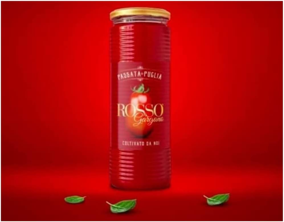 Passata di Pomodoro Di Puglia Rosso Gargano Tradizionale 12 bottiglie Da 700 Ml