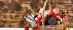 Regalidea Sapori di Natale 8 pz, Confezione Regalo Natale, Cesto Natalizio: Cotechino 250g, Lenticchie 150g, Salame 100g, Taralli 100g, Pasta 250g, Sugo 185g, Funghi 15g, Vino 750 ml