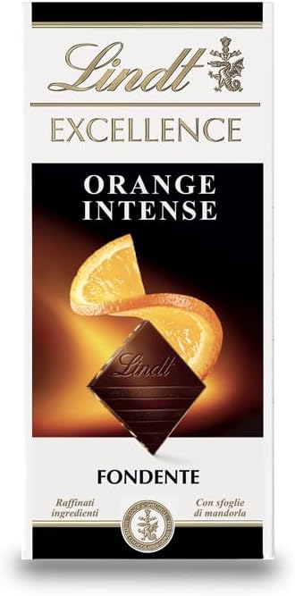 Lindt Excellence Tavoletta di Cioccolato Orange, Formato 100g