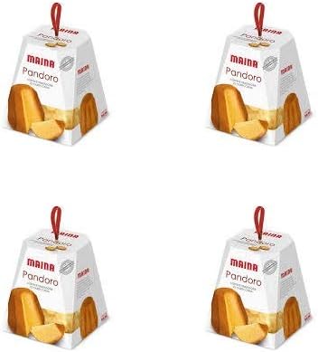 Maina Mini Pandoro – Confezione da 4 – singoli mini pandoros – grande calza di Natale