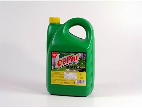 OEM SYSTEMS Detersivo detergente c'è più Lavapiatti Lava Piatti fragranza Limone 4 lt, Verde